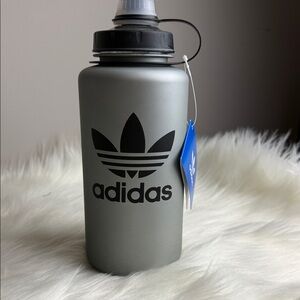 adidas Gray Stainless Bottle with Black Trefoil
